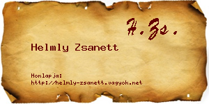 Helmly Zsanett névjegykártya